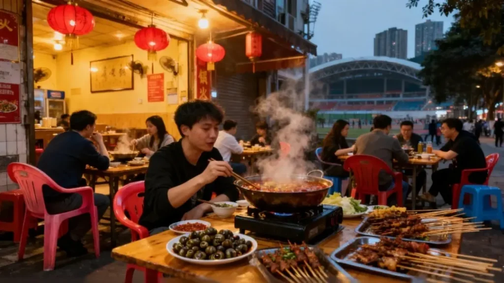 Food stalls near Chongqing Shapingba District Gymnasium
