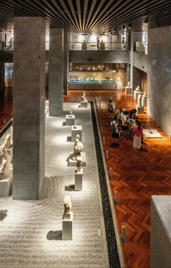 The interior exhibition hall of Chongqing Dazu Rock Carvings Art Museum