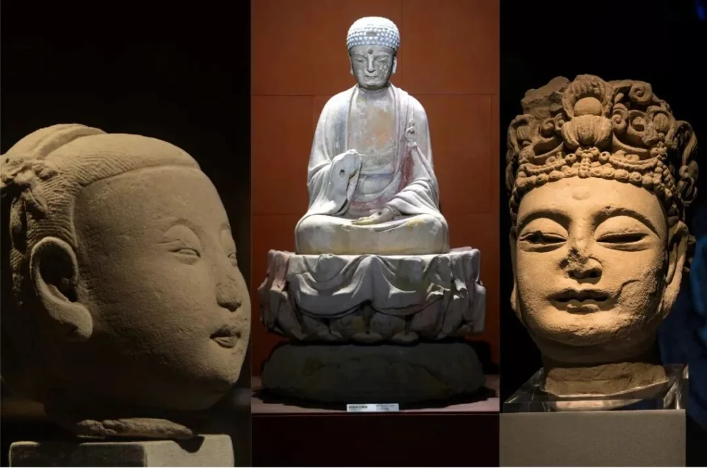 The treasure of the town hall the stone statue of Shakyamuni in the Southern Song Dynasty